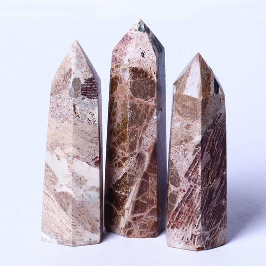 New Arrive High Quality Natural Crystal Wand Picture Jasper Tower Point Mineral Specimens For Decoration