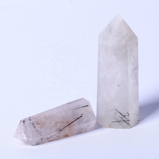 Wholesale Natural Healing Crystal Stones Raw Gemstone Wand Black Tourmaline Tower Crystal Crafts Quartz Points For Decoration