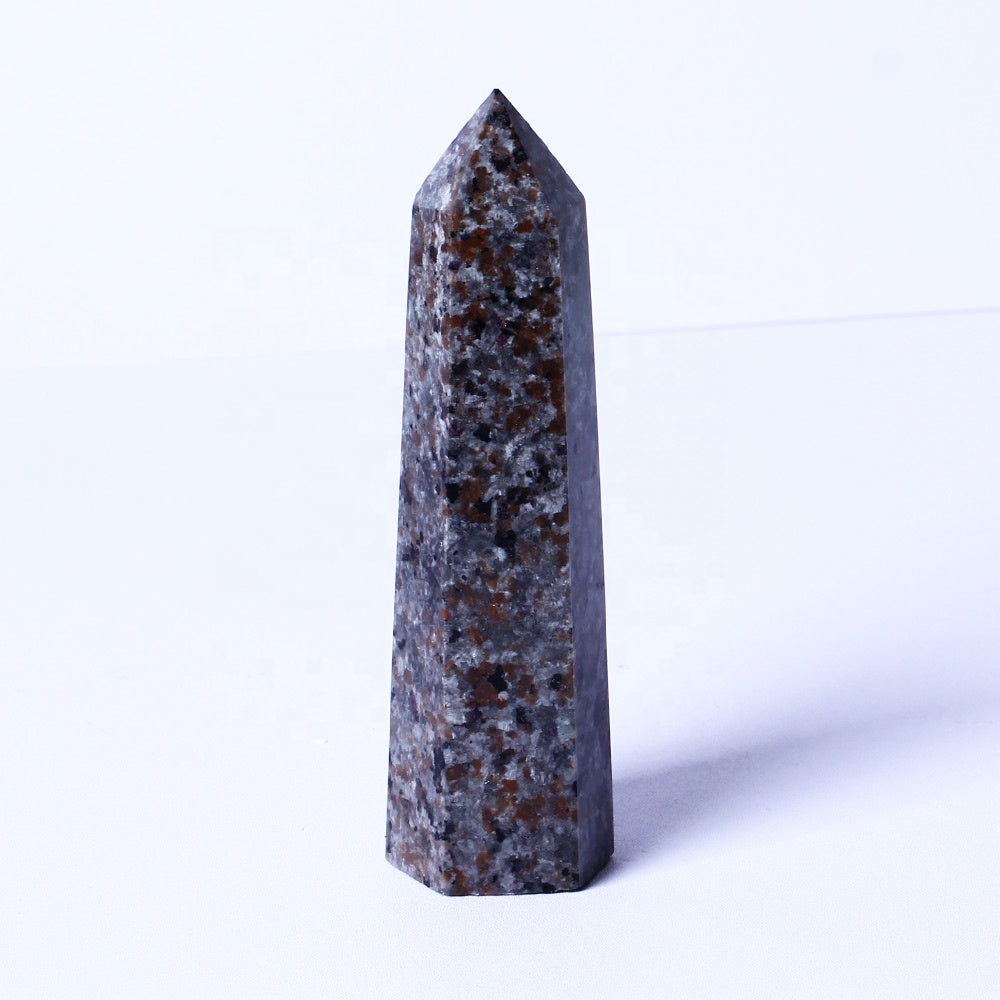 Natural Healing Crystal Obelisk Flame Stone Raw Gemstone Wand Yooperlite Tower Crystal Points For Decoration