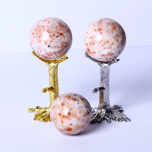 Premium Quality Crystal Craft Natural Gemstone Healing Crystal Ball Golden Strawberry Quartz Crystal Sphere For Home Decoration