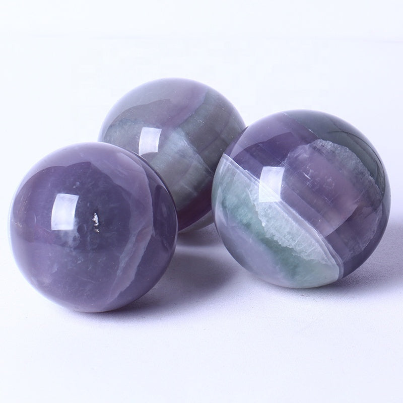 Wholesale Polished Healing Quartz Crystal ball High Quality Natural Gemstone Rainbow Fluorite Crystal Spheres For Decoration