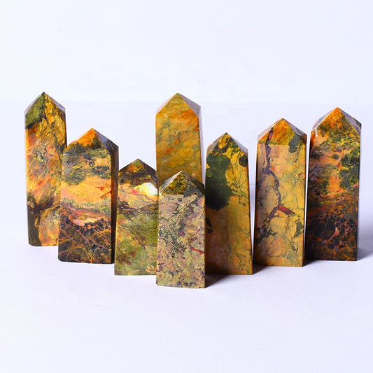 High Quality Natural Realgar Crystal Tower Wand Crystal Point Healing Crystal Reiki Gemstone For Sale