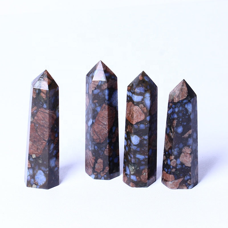 WholesaleNatural Crysta High Quality Quartz Stones Glaucophane Wands Points For Healing