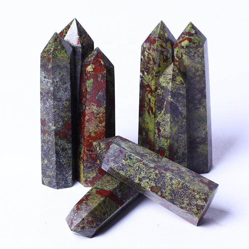 Healing Quartz Crystal Wand Wholesale Natural Crystal Obelisk Dragon Blood Stone Tower Point For Home Decoration
