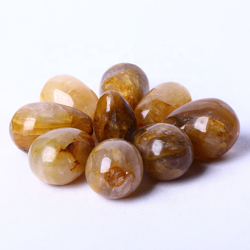 Hot Sale Healing Stones Wholesale Natural Gemstone Eggs Golden Healer Eggs Quartz Crystal For Home Decoration