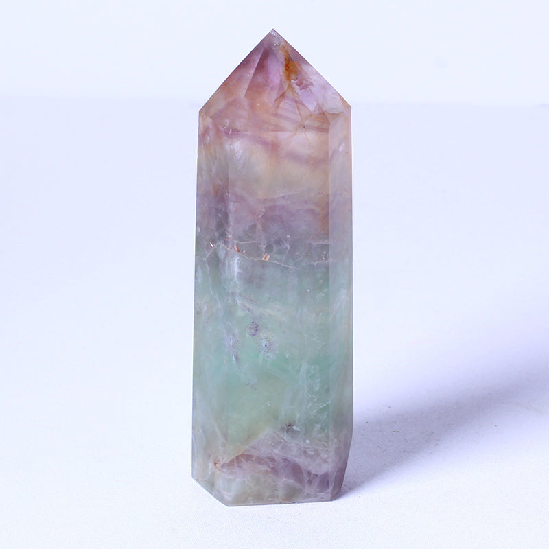 Bulk Wholesale bulk Spiritual Quartz Obelisk Healing Stone Tower natural rainbow fluorite Towers crystal Point Wand for decorate