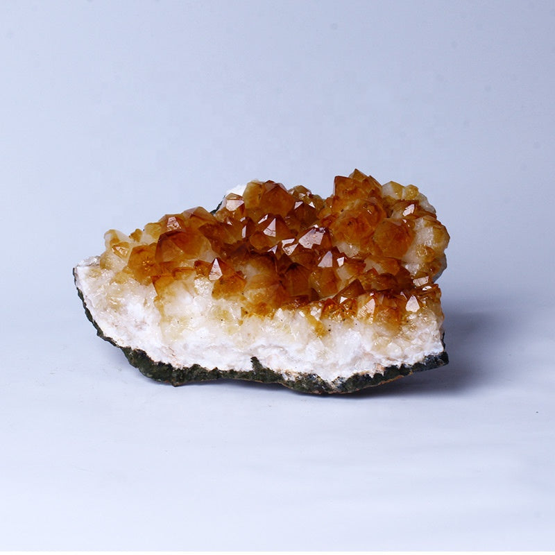 Wholesale Brazilian Healing Minerals Natural Druzy Quartz Citrine Cluster Chunk For Home Decoration