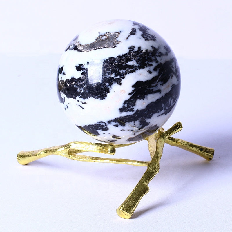 Wholesale High Quality Gemstone Healing Folk Natural Zebra Stone Sphere crystal craft or decoration
