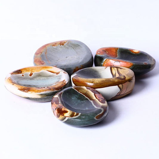 2High Quality Polished Healing Quartz Bowl Various Size Polychrome Bowl Crystal Craft Bowl For Decoration