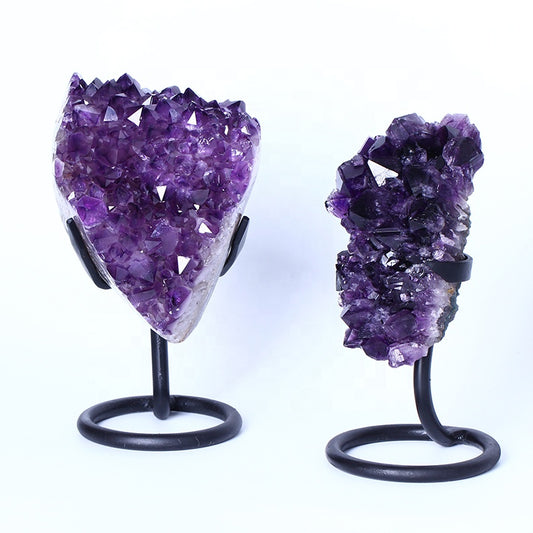7Wholesale Healing Natural High Quality Brazilian Uruguay Dark Purple Amethyst Cluster Geode Quartz Cave For Home Decoration