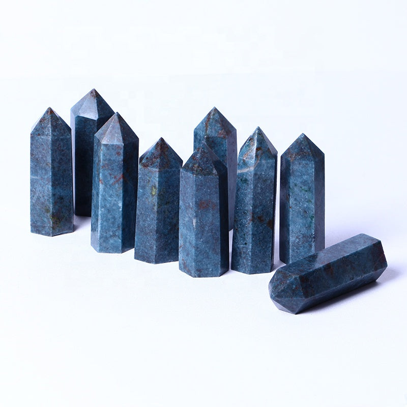 8Bulk Wholesale Natural Crystal Point Natural Ruby Kyanite Tower Healing Point For Feng Shui Decoration
