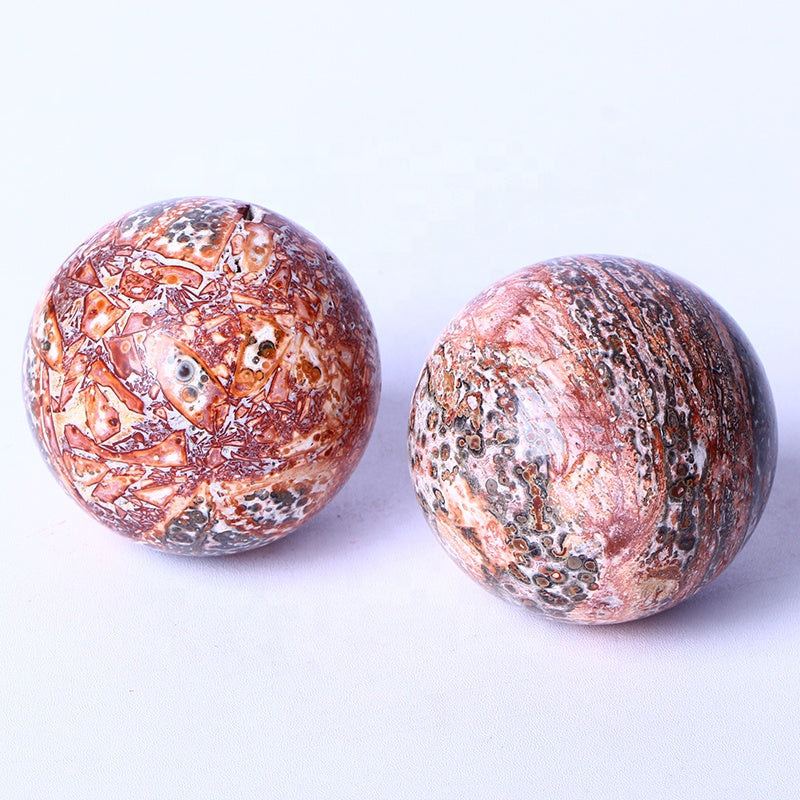 Wholesale High Quality Gemstone Healing Folk Natural Red Net Stone Sphere Crystal Craft Or Decoration