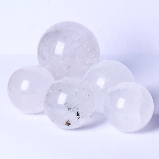 Natural High Quality Healing Gemstone Balls Natural Stone Clear Quartz Spheres Crystal For Feng Shui Home Decoration