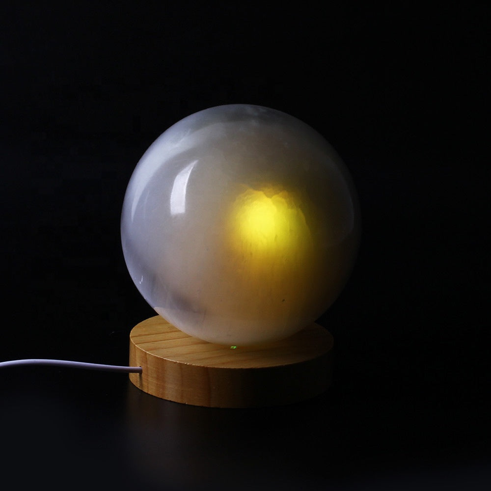 Wholesale Highly Polished Selenite Sphere Gemstone Ball Flash Selenite Sphere Crystal Magic Ball for Healing Home Decoration