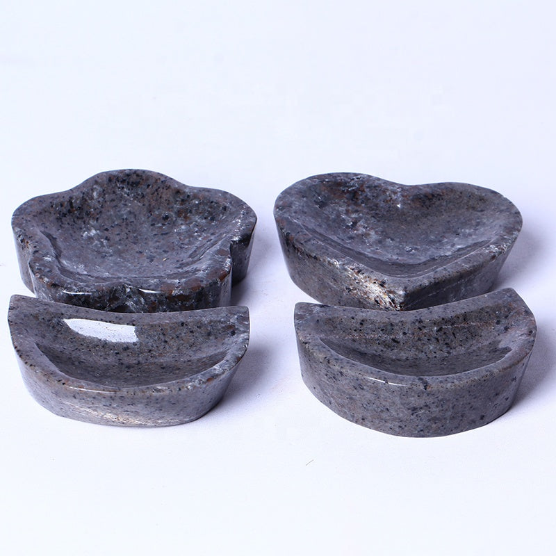 High Quality Bulk Wholesale Natural Hand Carved Healing Polished Rough Stones Crystal Crafts Yooperlite Bowl For Collection Home