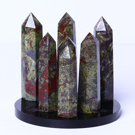 Healing Quartz Crystal Wand Wholesale Natural Crystal Obelisk Dragon Blood Stone Tower Point For Home Decoration
