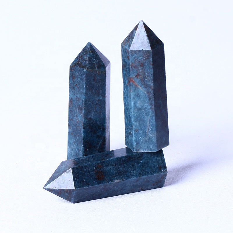 8Bulk Wholesale Natural Crystal Point Natural Ruby Kyanite Tower Healing Point For Feng Shui Decoration