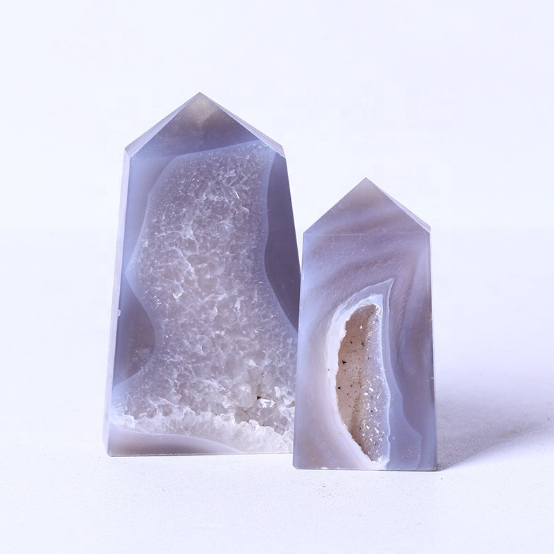 New Arrival Natural Healing Crystal Stone Wand Agate Geode Point Quartz Crystal Tower For Gifts