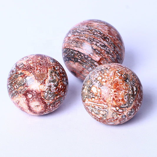 Wholesale High Quality Gemstone Healing Folk Natural Red Net Stone Sphere Crystal Craft Or Decoration