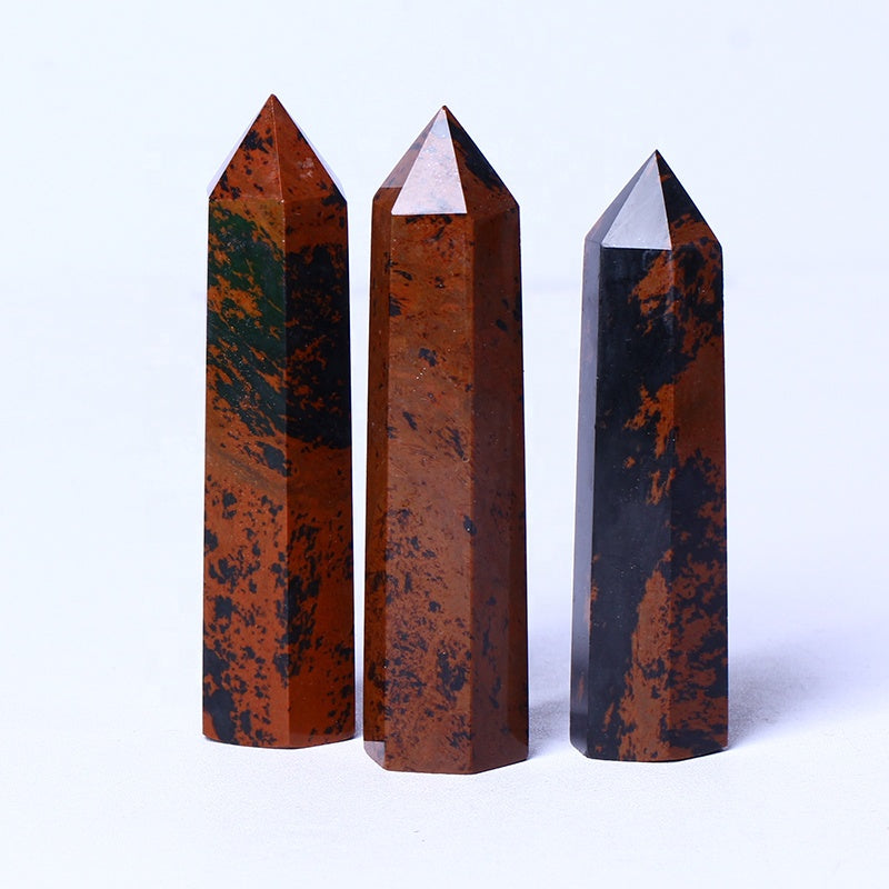 Wholesale Natural Crystal Wand Red Obsidian Tower Point Quartz Druzy Crystal For Home Decoration