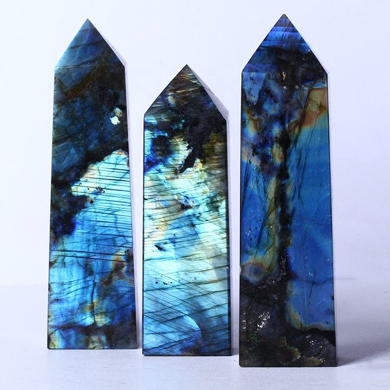 Wholesale High Quality Natural Polished Energy Stones Labradorite Points Towers Crystal Crafts Gemstone For Home Decoration