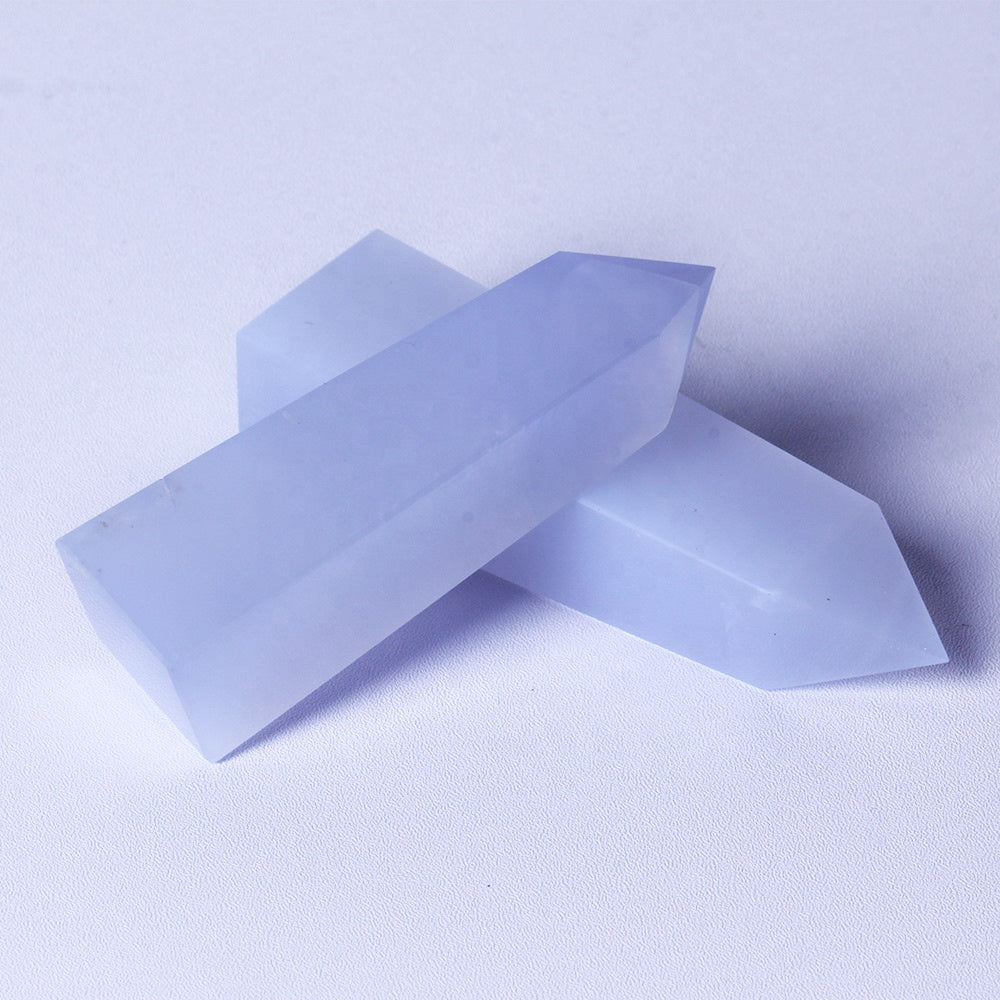 Natural High Quality Wholesale Bulk Natural Quartz Spiritual Healing Gemstone Blue Chalcedony Tower Crystal Magics Stones For H