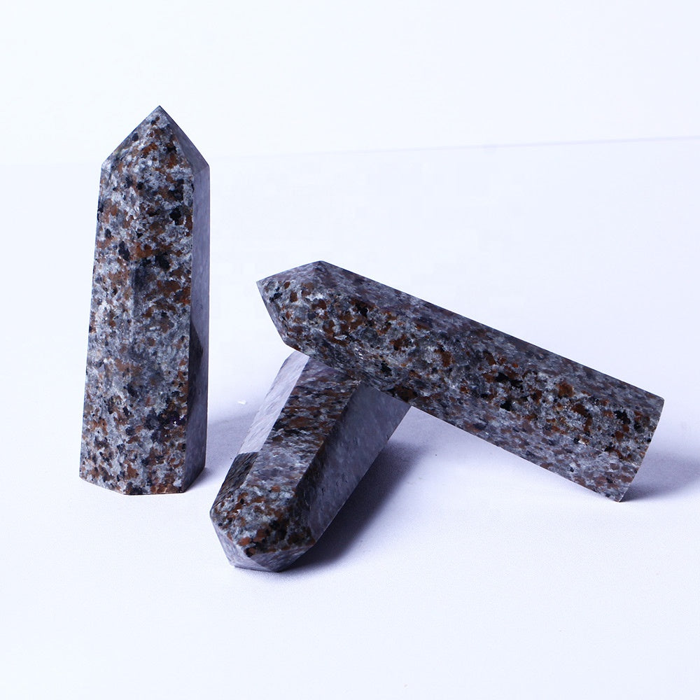 Natural Healing Crystal Obelisk Flame Stone Raw Gemstone Wand Yooperlite Tower Crystal Points For Decoration