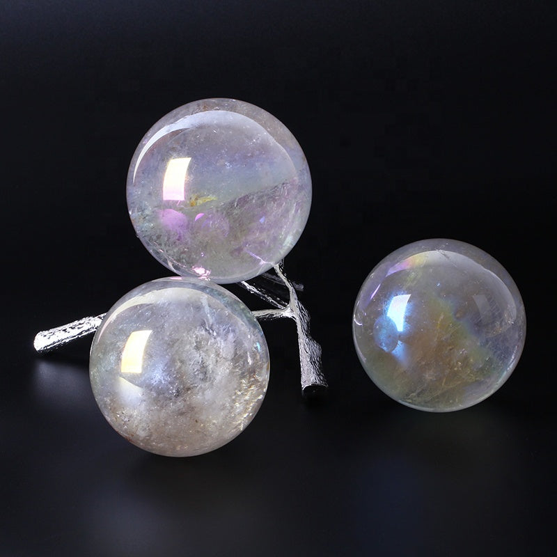 Crystal Healing Ball for Home Decoration New Arrivals Angel Aura Clear High Quality Sphere White Crystal Image Folk Art Polished