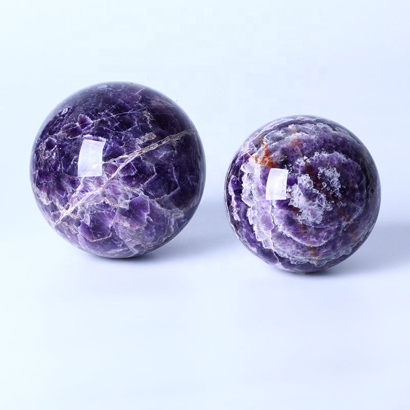 Wholesale Natural Healing Stones High Quality Dream Amethyst Sphere Huge Size Crystal Crafts For Decoration