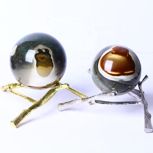 Hot Sale Wholesale Natural Healing Crystal Ball Polished High Quality Ocean Jasper Sphere Crystal Crafts For Home Decoration