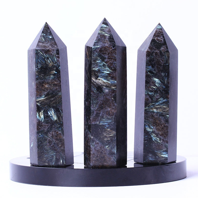 Wholesale Bluk Natural Healing Rough Stone Flashing Fireworks Stone Tower Crystal Crafts For Decoration