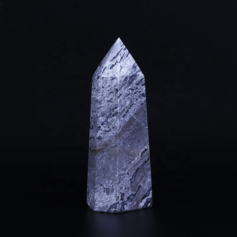 wholesale natural crystal wand Picasso Jasper quartz crystal point tower for healing