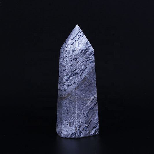 wholesale natural crystal wand Picasso Jasper quartz crystal point tower for healing