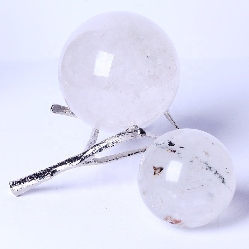 Natural High Quality Healing Gemstone Balls Natural Stone Clear Quartz Spheres Crystal For Feng Shui Home Decoration