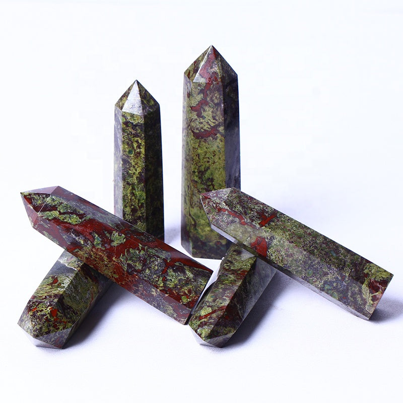 Healing Quartz Crystal Wand Wholesale Natural Crystal Obelisk Dragon Blood Stone Tower Point For Home Decoration