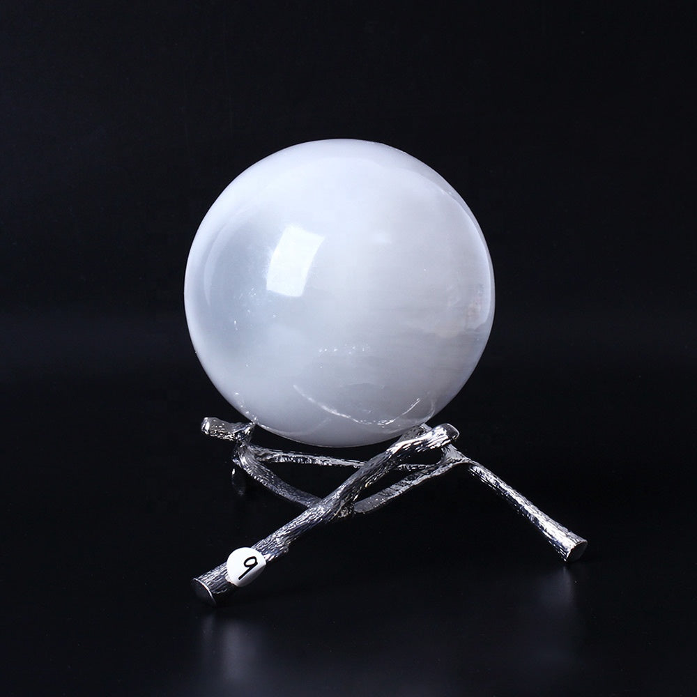 Wholesale Highly Polished Selenite Sphere Gemstone Ball Flash Selenite Sphere Crystal Magic Ball for Healing Home Decoration
