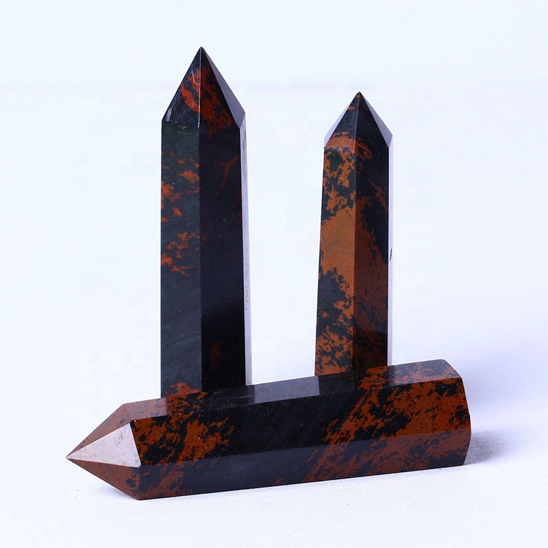 Wholesale Natural Crystal Wand Red Obsidian Tower Point Quartz Druzy Crystal For Home Decoration