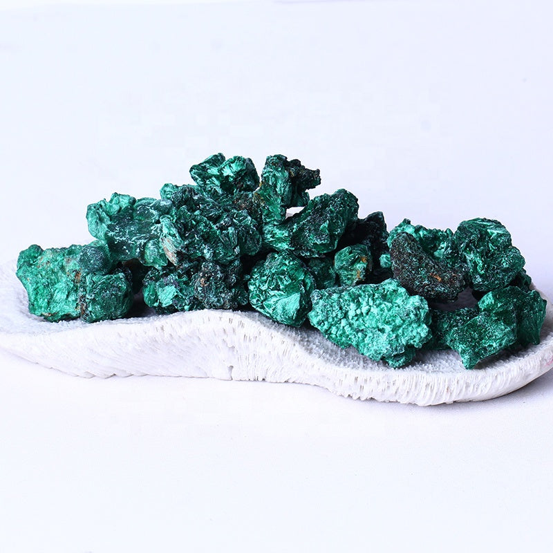 Natural High Quality Wholesale Bulk Natural Spiritual Healing Gemstone Raw Mineral Specimen Malachite Quartz Rough Stone