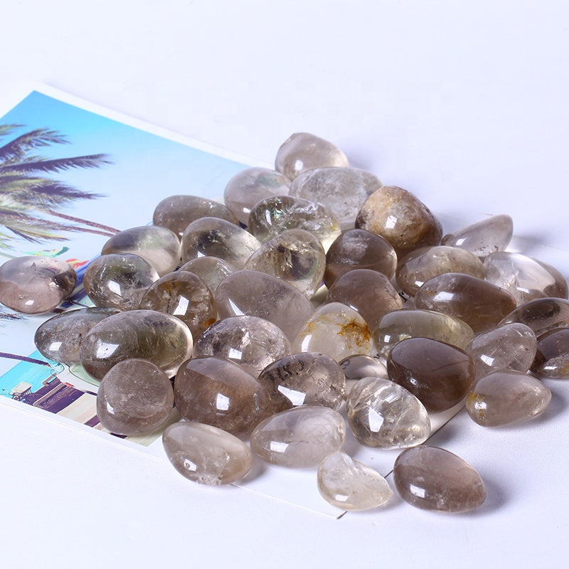 Wholesale Natural Polished Rough Smoky Tumbled Stones Crystal Crafts Product For Home Decoration