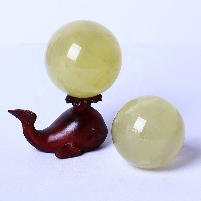 Natural High Quality Wholesale Bulk Natural Quartz Spiritual Healing Gemstone Balls Yellow Citrine Crystal Spheres