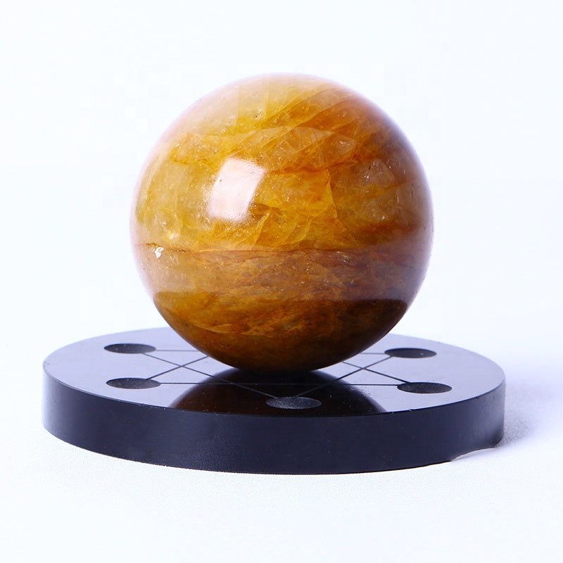High Quality Wholesale Natural Crystal Crafts Polished Golden Healer Sphere For Healing for Home Decoration