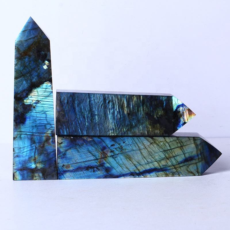 Wholesale High Quality Natural Polished Energy Stones Labradorite Points Towers Crystal Crafts Gemstone For Home Decoration