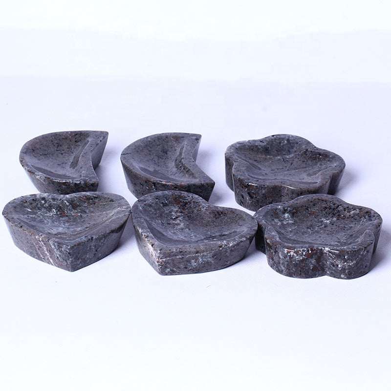 High Quality Bulk Wholesale Natural Hand Carved Healing Polished Rough Stones Crystal Crafts Yooperlite Bowl For Collection Home