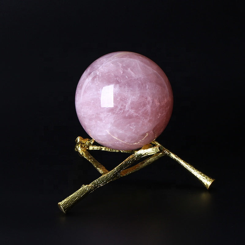 Wholesale Natural Healing Pink Rose Quartz Crystal Ball Crystal Sphere For Decoration