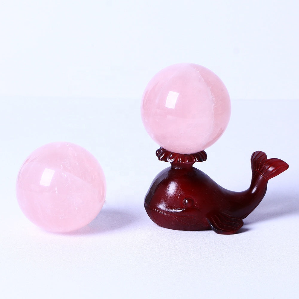 High Quality Crystals Wholesale Bulk Natural Healing Stones Rose Quartz Spheres Pink Crystal Balls For Fengshui