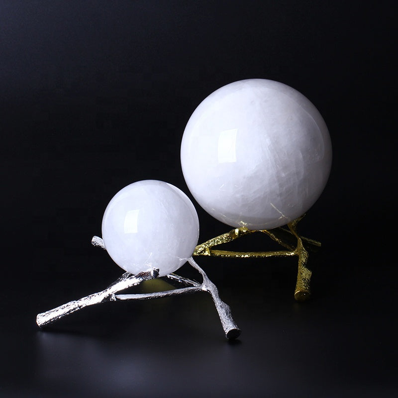 New Arrivals Clear High Quality Sphere White Crystal Healing Ball For Home Decoration