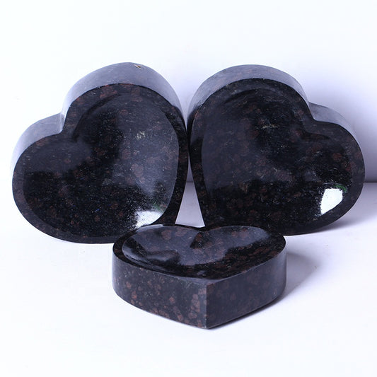 Wholesale Gemstone Hand Carved Healing Pulm Tourmaline Heart Bowl Natural Crystal Bowl For Decoration