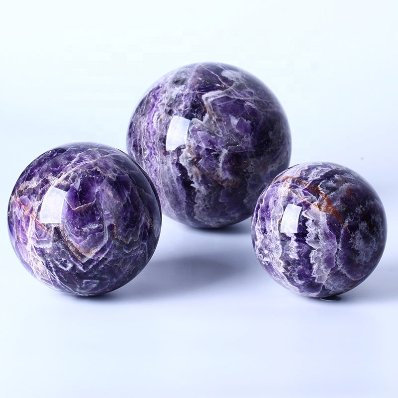 Wholesale Natural Healing Stones High Quality Dream Amethyst Sphere Huge Size Crystal Crafts For Decoration