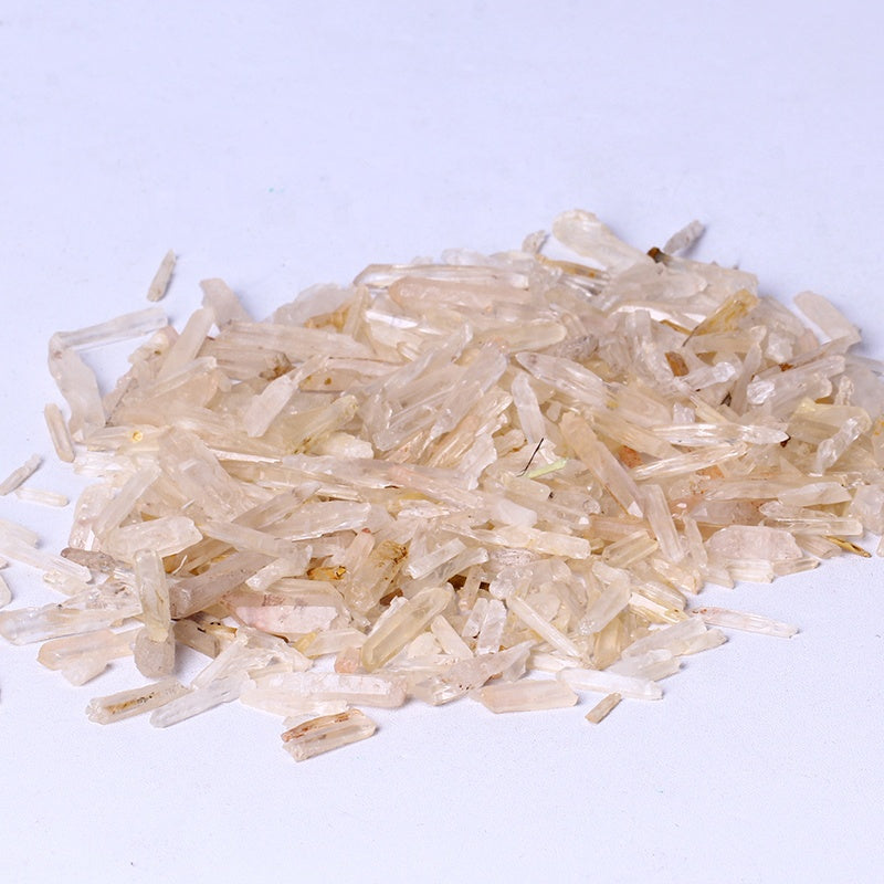 Wholesale Natural Polished Clear Quartz Crystal Strip Yellow Crystal Stone Slender Strips Rough For Decoration