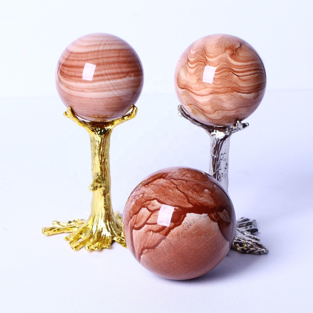 7Wholesale Premium Quality Natural Gemstone Healing Crystal Ball Serpeggiante Quartz Crystal Sphere For Home Decoration